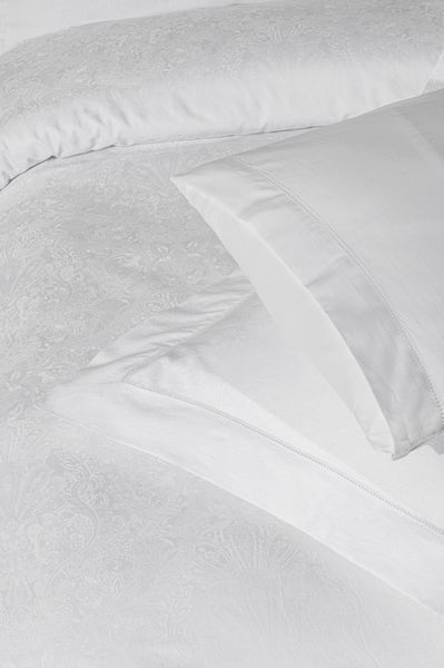 Комплект постільної білизни Poseidon White Шовк Сатин 1043 фото